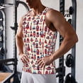 thumbnail image 5 of KLL Rocket Pattern Print Men's Muscle Gym Workout Stringer Tank Tops Bodybuilding Fitness T-Shirts Tank Tops Men-3X-Large, 5 of 7