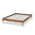 thumbnail image 3 of Baxton Studio Cielle French Bohemian Ash Walnut Finished Wood Queen Size Platform Bed Frame, 3 of 7