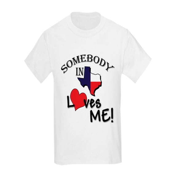 CafePress - Somebody In Texas Loves Me Kids T Shirt - Kids Light T-Shirt