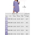 thumbnail image 5 of SHOWMALL 3/4 Sleeve Sleepwear for Plus Women Henley Nightgowns Button Neck Loungewear with Pockets, 5 of 7
