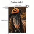 thumbnail image 3 of PHYHOO Horse Wearing a Grimace Hat Welcome Garden Flag Double Sided, House Yard Outdoor Decor, Seasonal Arrangement Home Outside lawn Farmhouse Decoration  White, 3 of 6