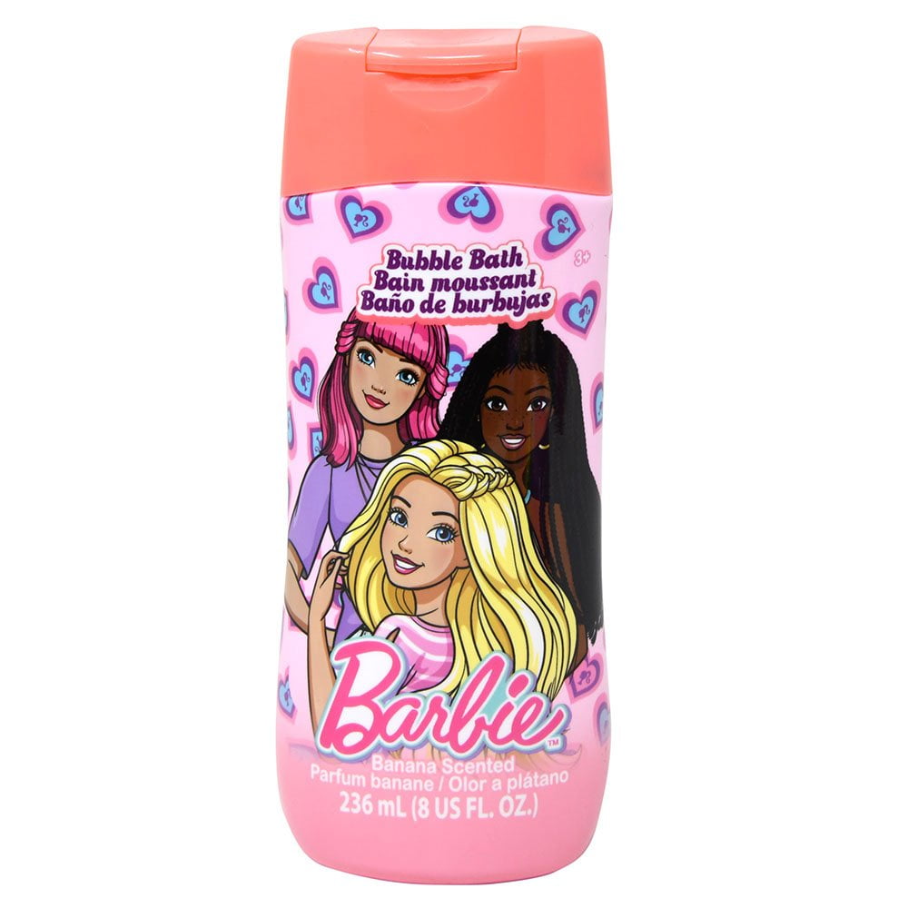 Barbie Shampoo 8 oz Bottle, Bubble Bath & Body Wash Set ,Non Toxic Paraben