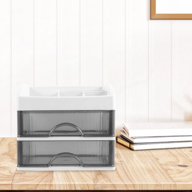 FELTECHELECTR Organizador Plástico De Escritorio Con Varios Cajones Para Documentos Y Accesorios