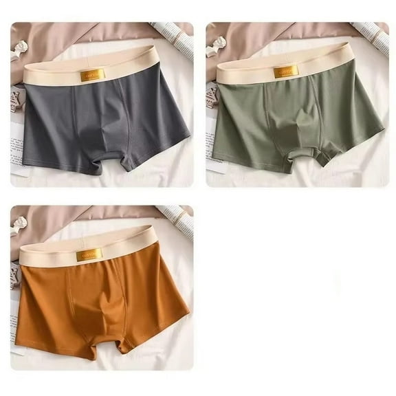 Men's Boxers Underwear Cotton Hombre Breathable Sexy Sports Comfort Large Size,3-Pack.
