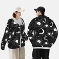 thumbnail image 4 of Balery Crescent and Stars Sudadera ligera de manga larga con capucha y protección solar UPF 50+ para hombre y mujer, ideal para pesca y running-X-Large, 4 of 7