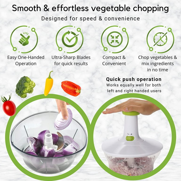 Hand Chopper Vegetable Cutter To Chop Veggies, Fruits, Herbs