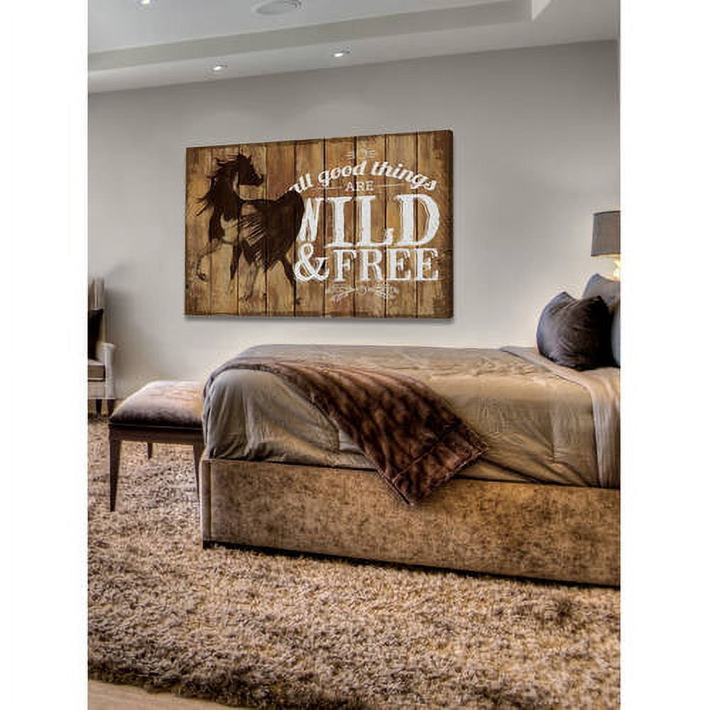 "Wild and Free 2" Painting Print on Wrapped Canvas