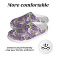 thumbnail image 6 of Lsque Violets Flowers Pattern Womens Comfort Cotton on Scuff With Memory Foam and Anti-skid Sole Slipper-46/47, 6 of 7