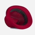 thumbnail image 6 of FKMJH Unisex Breathable Mesh Fedora Hat Summer Wide Brim Sun Beach Panama Hat Packable Lightweight Short Brim Adjustable Travel Hat Wine,One Size, 6 of 7