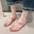 thumbnail image 4 of Willtoo Jelly Mesh Ballet Flats Clear Sandals for Women Beach Water Shoes Cute Fashion Trendy for Girls Office Cruise Festivals Gifts, 4 of 6