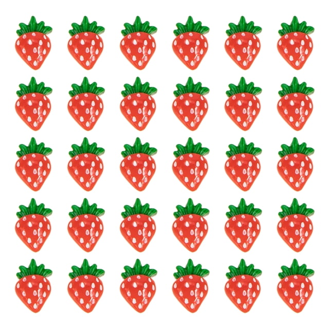 30 unids Nail Art Charms Fruits de fresa Rebanadas de uñas Mujeres DIY Nail Art Supplies