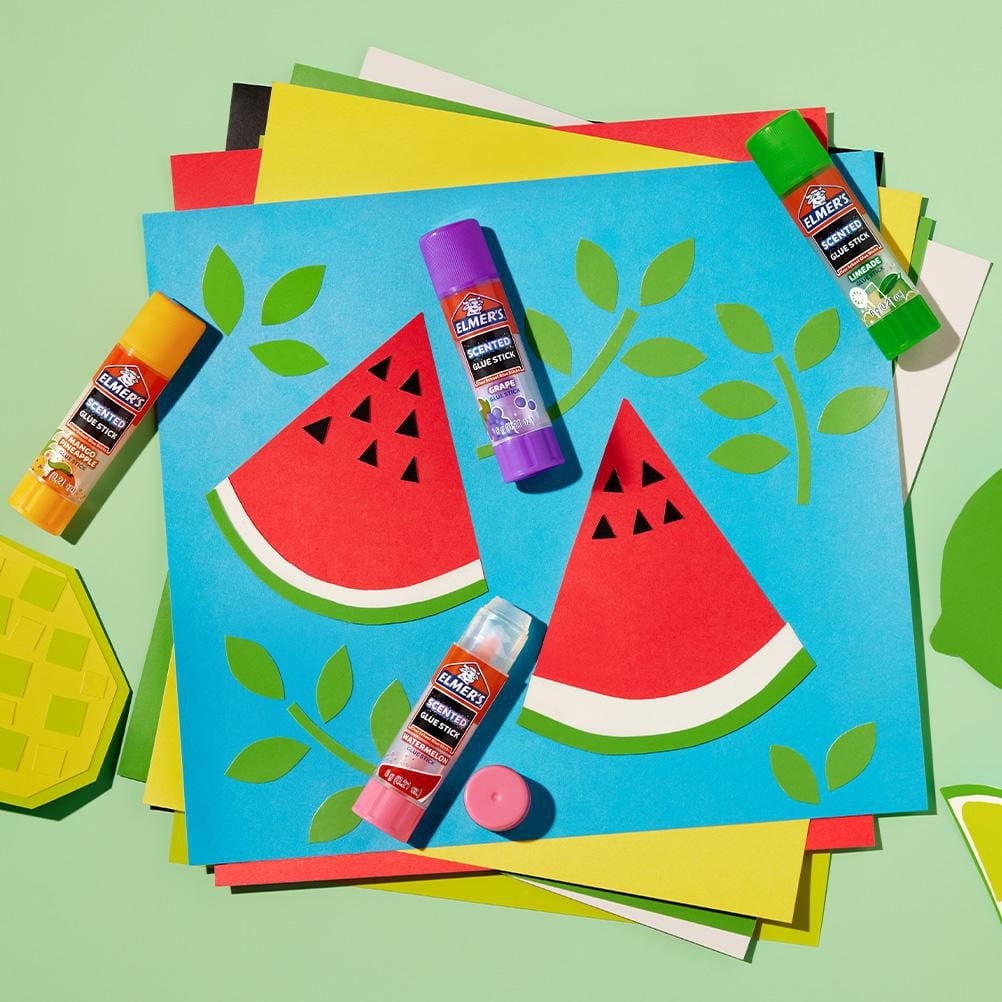 Elmer’s Scented Clear Glue Sticks, Safe and Nontoxic, Assorted Scents, 6g each, 4 Count, Elmer's