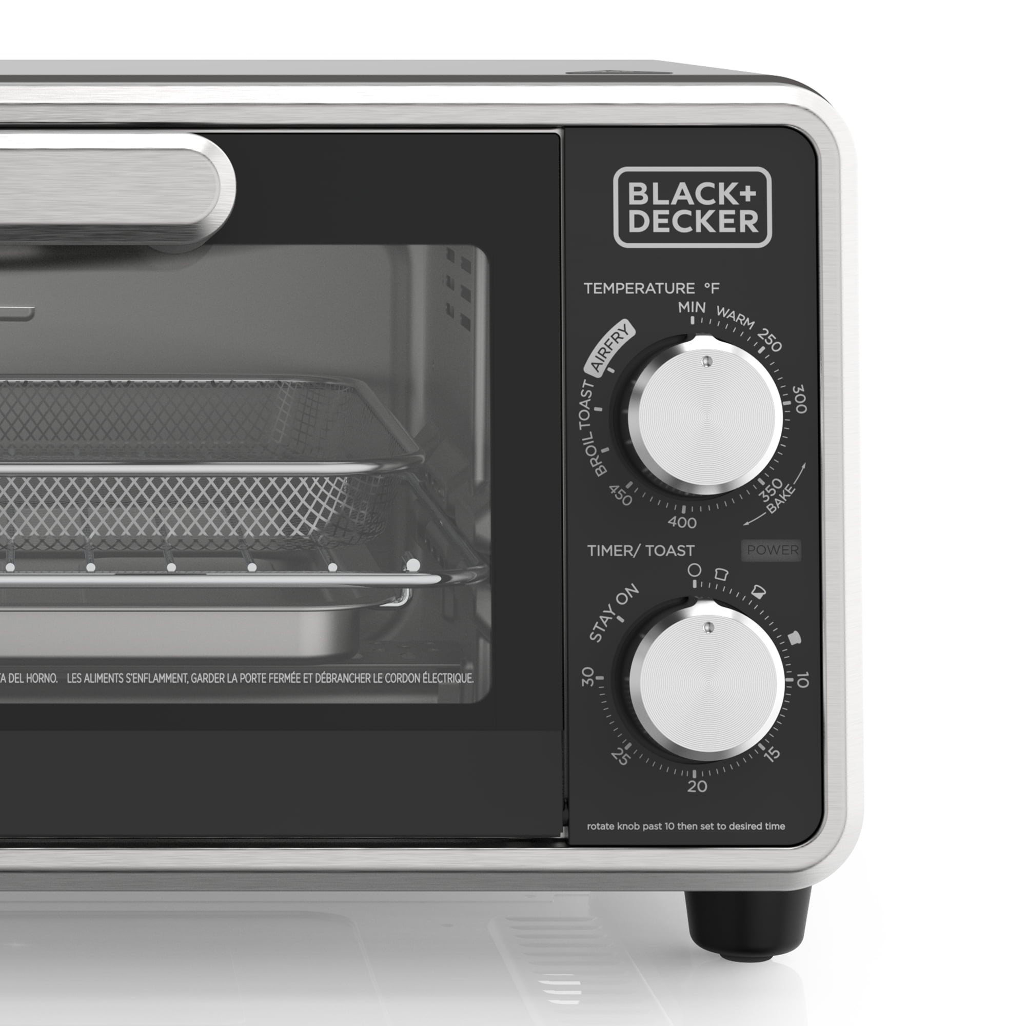 Black+Decker Crisp ‘N Bake PRO Stainless Steel 4-Slice Air Fryer Toaster Oven