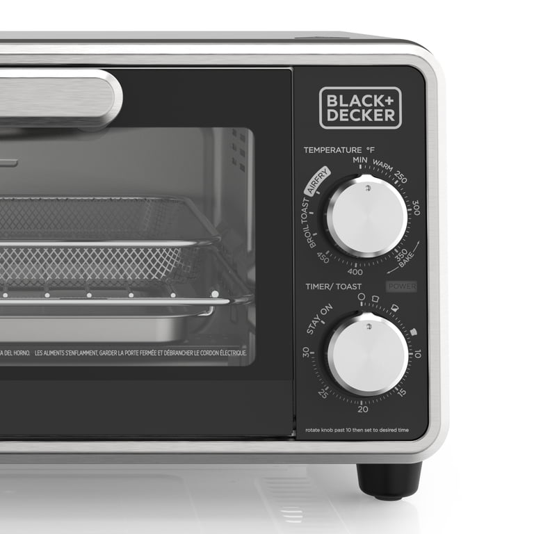 BLACK+DECKER Crisp ‚ÄòN Bake PRO 4-Slice Air Fryer Toaster Oven