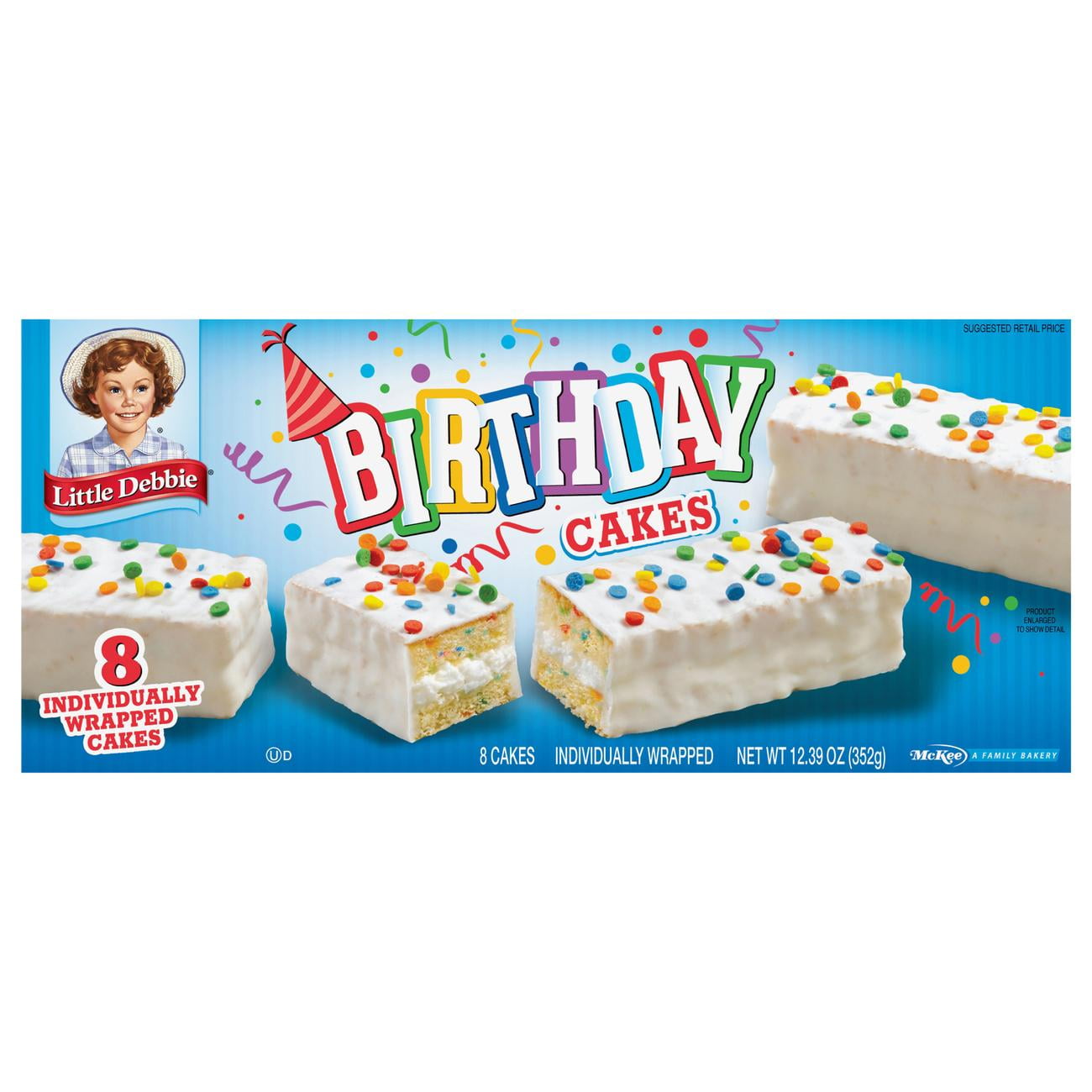 Little Debbie Birthday Cakes, 8 ct pack of 3