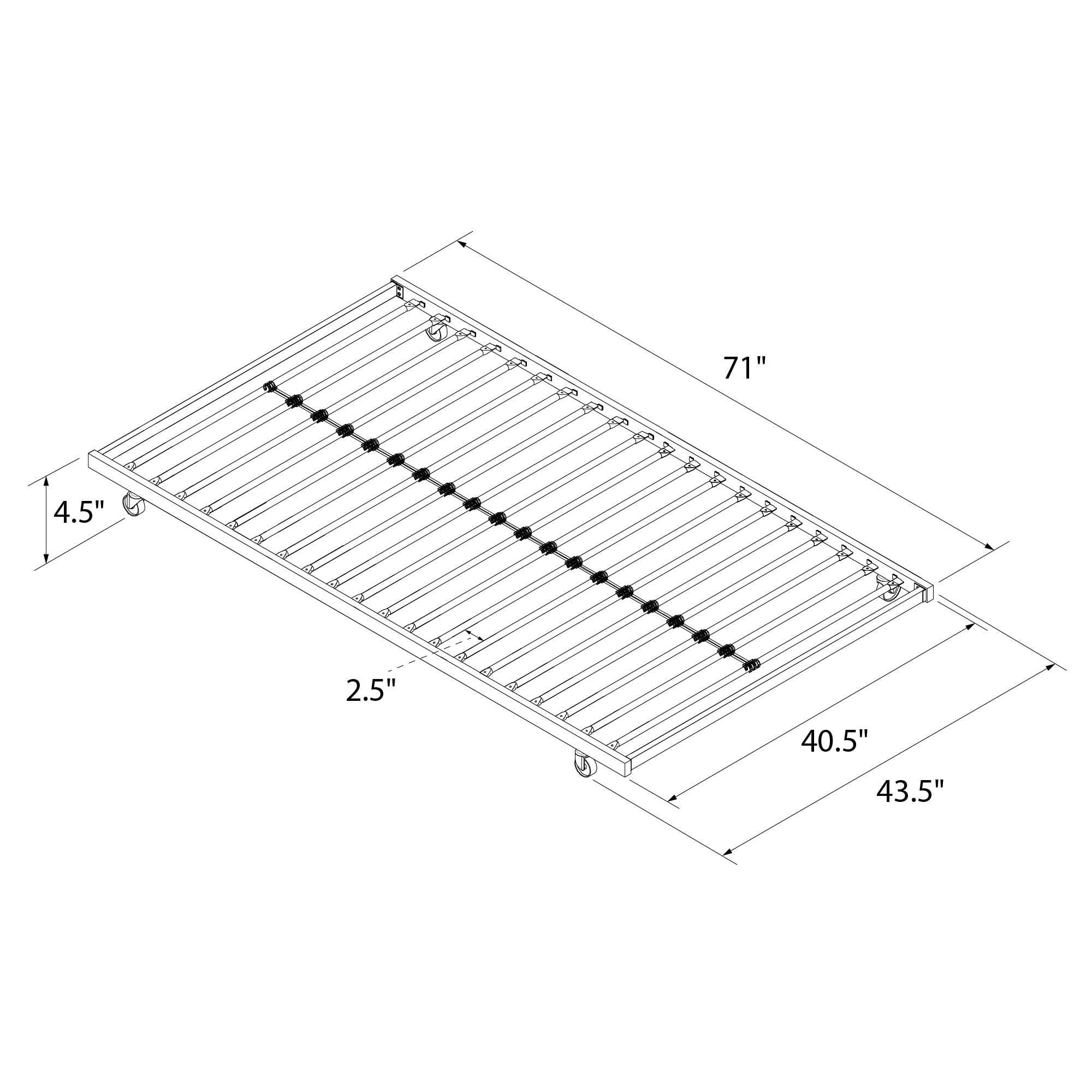 DHP Universal Trundle for Daybeds (Trundle Only), Black