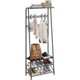 thumbnail image 1 of COZONY Hall Tree Entryway Bench with Storage, Wood-Look Metal Frame, 1 of 7