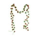 thumbnail image 2 of Ratán De Plástico Paquete de 2 guirnaldas de rosas artificiales,guirnalda de flores artificiales realistas para bodas,fiestas y decoración del hogar (rojo) Rkxzt, 2 of 8