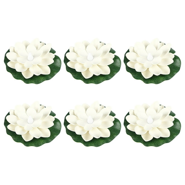 Leodye 6PCS LED Floating Water Induction Night Light Waterproof Lamp for Swimming Pool Pond and Outdoor Decor -3.94 × 1.57 IN