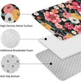 thumbnail image 5 of Multicolored Pioneer Flower Bathroom Rugs Sets 3 Piece,Toilet Cover Set,Absorbent Non Slip Bathroom Mats Sets with U-Shaped Contour Rug Toilet Rug Set, 5 of 5