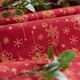 thumbnail image 4 of Cubierta de mesa con estampado de oro navideño, mantel temático para festivales, decoración del hogar, rojo, 6 piezas, funda de almohada Eigraketly HA9102-04B, 4 of 7