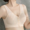 thumbnail image 2 of Yyeselk Women's Daily Bras Front Closure Bra Push Up Bras No Underwire Comfort High Support Bras Front Snaps Breathable Bra Beige XXL, 2 of 7