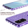 thumbnail image 5 of Compatible for Samsung Galaxy S20 Ultra Case, SOGA Glitter Diamond Rhinestone TPU Phone Cover with Ring Stand and Lanyard Girls Women Cover (Purple), 5 of 5