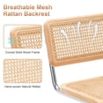 thumbnail image 4 of Zesthouse Rattan Counter Height Bar Stools Set of 2, 24.8" Counter Height Chairs with Cane Back, Mid Century Modern Barstools for Kitchen Island, Natural, 4 of 11
