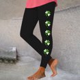thumbnail image 2 of QATAINLAV Women's St Patricks Day Running Leggings Funny Shamrock Clover Print Soft Stretchy Yoga Pants Casual High Waisted Tummy Control Tights Black XXL Todays Daily Sales, 2 of 5