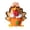 A, variant on LNOGEUPG Thanksgiving Plush Turkey Pumpkin Figurine with Brown Pilgrim Hat Yellow Gingham Wings for Fall Home Thanksgiving Party Decor
