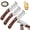 3, variant on Premium Vegetable Peeler with Wooden Handle and Bottle Opener, Stainless Steel Julienne Peeler for Fruit Potato Carrot