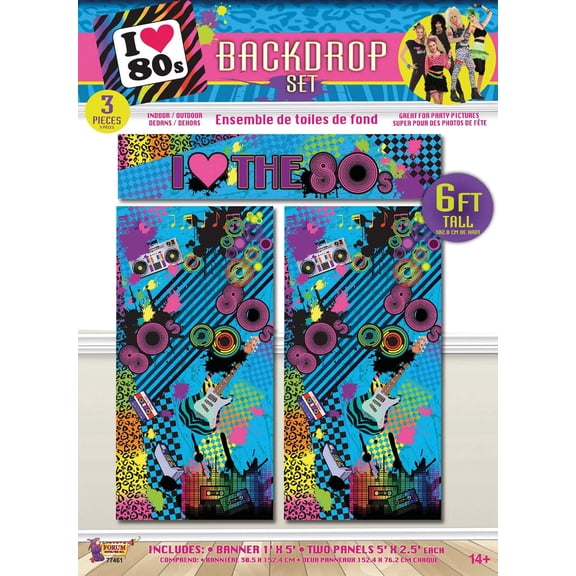 80'S PARTY -3PC BACKDROP