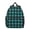 Blue and Black, variant on Purple and Black Checkered Pattern Backpack for School, Cute School Bag with Adjustable Shoulder Straps and Padded Back, 13.8"x11.4"x6"