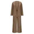thumbnail image 4 of Wancir Women's 2024 Fall Two Piece Outfits Blazer Jacket and Wide Leg Pants Pockets Business Casual Suit Sets, 4 of 6