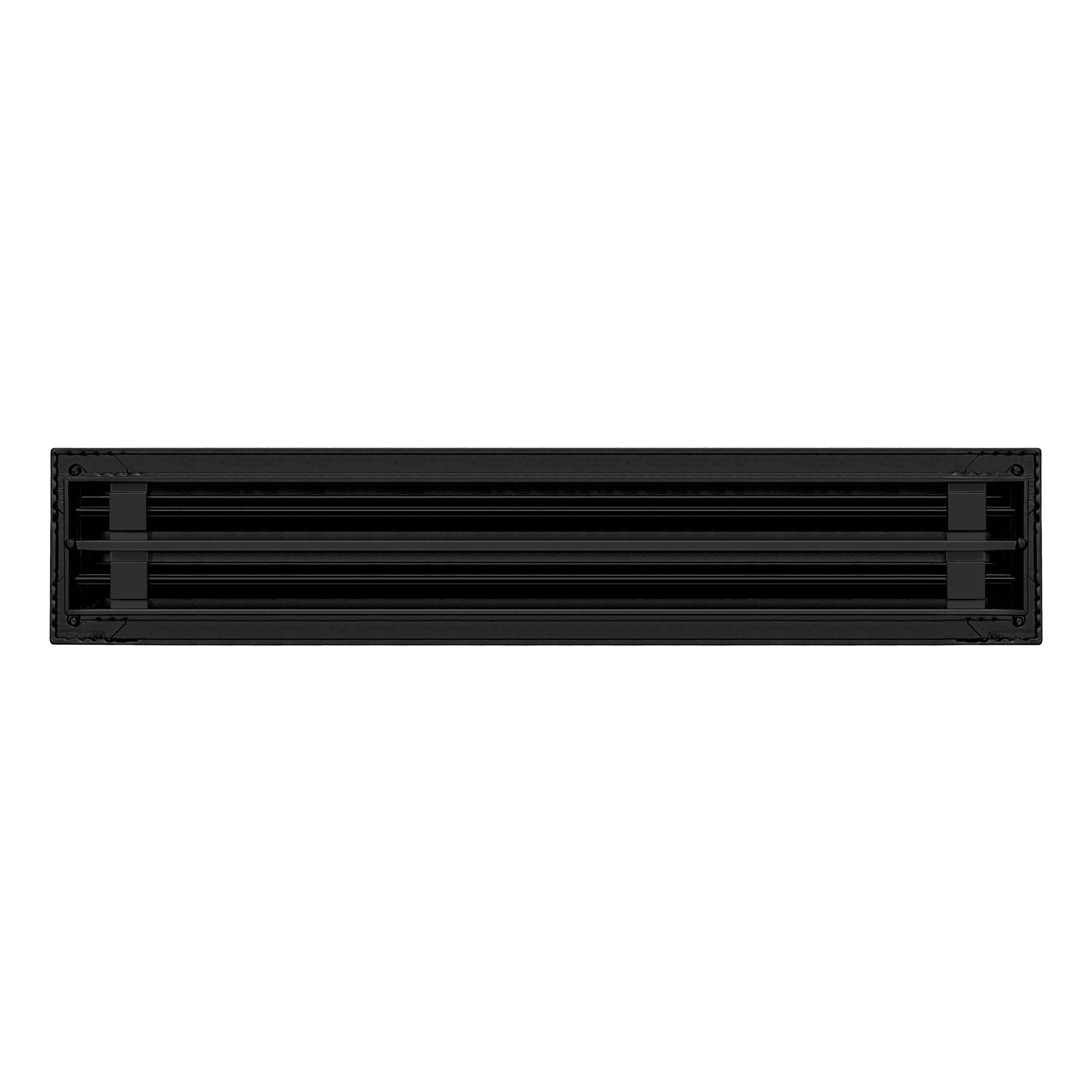BUILDMART - 20x4 Modern AC Vent Cover - Decorative Black Aluminum Air Vent - Standard Linear Slot Diffuser - Heating and Cooling Register Grille for Ceiling, Walls & Floors - Texas Buildmart