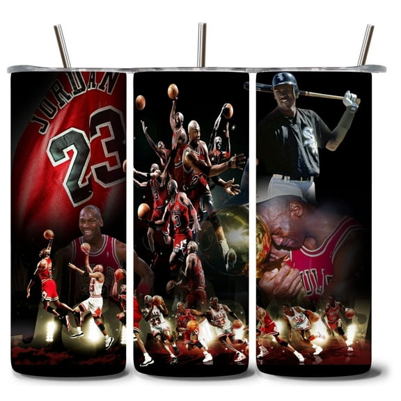 Alpha Printing 20oz Stainless-Steel Tumblers-Inspired Basketball Legend Design