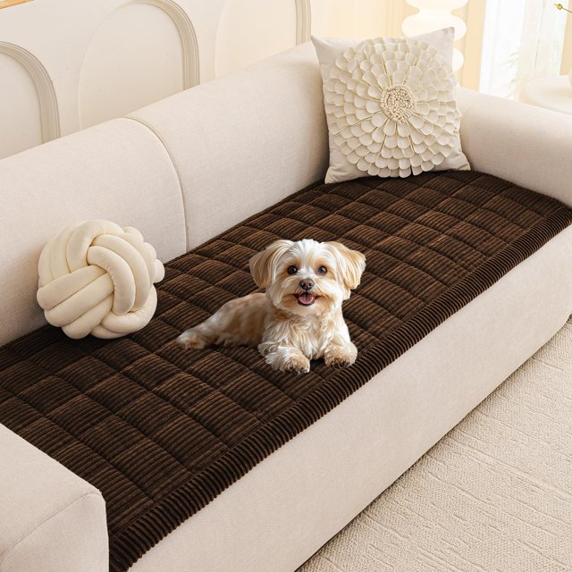 Funda para Sofá MEETSKY 70x28" Antideslizante Lavable Marrón