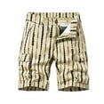 thumbnail image 3 of AXXD Mens Dress Shorts Clearance Khaki Plus Size Cargo Shorts Multi-Pockets Relaxed Summer Beach Shorts New Arrival, 3 of 4