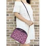 Michael Kors Emmy Small Cindy Dome Crossbody Damson Multi Purple Floral