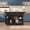 Black, variant on Winkalon 71.3" Large Kitchen Island with Drop Leaf, Power Outlet, Kitchen Island Cart with 3 Solid Drawers, Island Table with Trash Storage Cabinet & 3 Large Storage Rack, Spice Rack, White