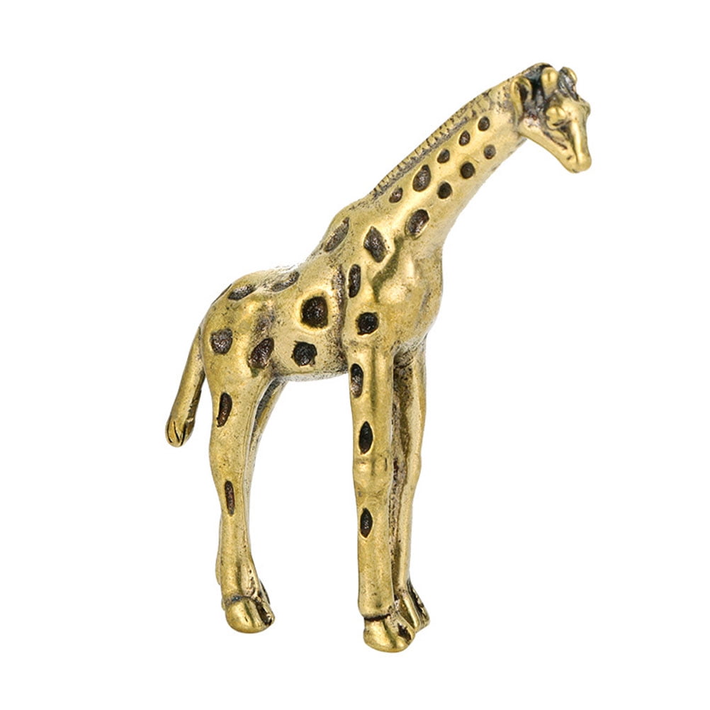 HOMEMAXS Brass Giraffe Statues Brass Animal Figurine Brass Animal