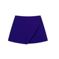 thumbnail image 5 of Women's Spring New Fashion Solid Color Asymmetric Skirts Casual High Waist Shorts Women-Black-M, 5 of 6