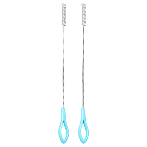 ZMGEJPW Straw Cleaner Brush, 2 Pcs Flexible Straw Brush Set,Reusable Straws Cleaning Brush with Stainless Steel and Nylon Bristles(Small)