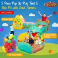 thumbnail image 3 of Kiddzery Kids Tunnel and Ball Pit Play Tents, Polyester 5PC 50 Balls, 3 of 7