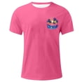 thumbnail image 4 of T-shirts for Men Print Coconut Tree Blouses Round Neck Casual Short Sleeve Round-Neck Top Watermelon Red XXXXL Mens Tops, 4 of 4