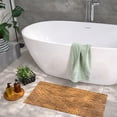 thumbnail image 2 of Evideco French Home Goods Rectangular Natural Bamboo Bathroom Mat - Non Slip Bath Mat - Perfect for Shower, Spa, Sauna and Bathroom Decor - Foldable Duckboard, 16 x 40 inches, Light Brown, 2 of 8