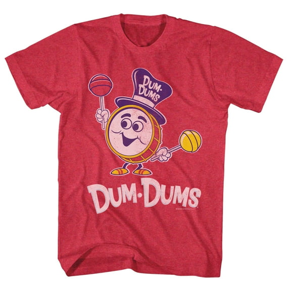 Dum Dums Sugar Candy Lollipop Drumman Adult American Classics T-Shirt Tee