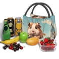 thumbnail image 3 of Lukts Sac à Lunch Motif Cochon d'Inde Petit Sac à Lunch Isolé pour Hommes Femmes Mini Boîte à Lunch Sac Isotherme Portable, Sac à Collation Réutilisable, 3 of 6