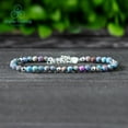 thumbnail image 3 of Jasper 3.5-4mm Round Shape Smooth Cut Beads 7 inch Adjustable Silver Plated Clasp Bracelet for men, women, unisex. Link Chain Stacking Bracelet.|LINK_03922, 3 of 6