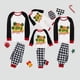 thumbnail image 1 of Pijamas familiares navideños a juego, conjuntos de pijamas a cuadros blancos y negros, árboles de coco, Navidad en julio, 1 of 4